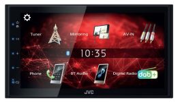 JVC KW-M27DBT Autoradio 2 DIN multimediale da 6,8" / mirroring USB Android / radio DAB+ / connessione USB posteriore / Bluetooth® - 1 - Techsoundsystem.com