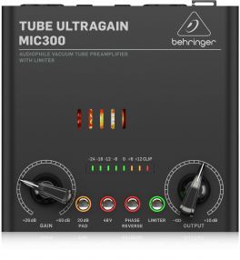 BEHRINGER MIC300 TUBE ULTRAGAIN PREAMPLIFICATORE MICROFONICO VALVOLARE CON LIMITATORE - 1 - Techsoundsystem.com