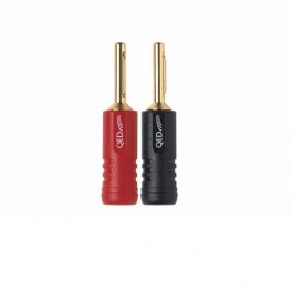 QED Screwloc ABS 4mm PLUG connettori a Banana in ABS 4mm oro 24K (COPPIA) - 1 - Techsoundsystem.com