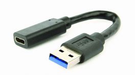 CABLEXPERT CAVO ADATTATORE USB 3.1 DA AM A TIPO C FEMMINA, 10 CM, NERO - 1 - Techsoundsystem.com