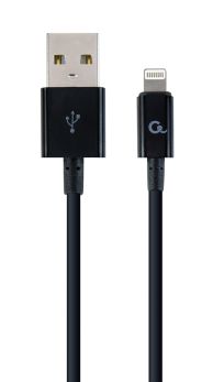CABLEXPERT 8-PIN CHARGING AND DATA CABLE, 1 M, BLACK - 1 - Techsoundsystem.com