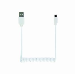 CABLEXPERT COILED MICRO-USB CABLE, 1.8 M, WHITE - 1 - Techsoundsystem.com