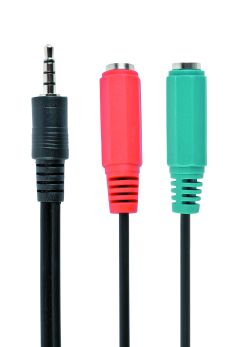 CABLEXPERT 3.5 MM AUDIO + MICROPHONE ADAPTER CABLE, 0.2 M - 1 - Techsoundsystem.com