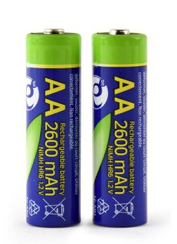 ENERGENIE NI-MH RECHARGEABLE AA BATTERIES, 2600MAH, 2PCS BLISTER PACK - 1 - Techsoundsystem.com